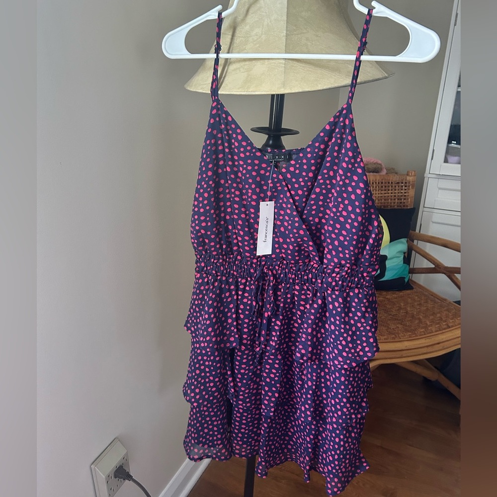 Francesca’s Polka-Doted, Frilled Dress